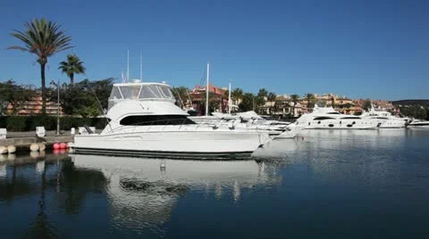 Marina in Sotogrande, Spain Видео 12611045