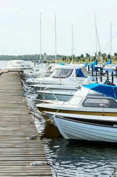 Marina in summer Stock Photos