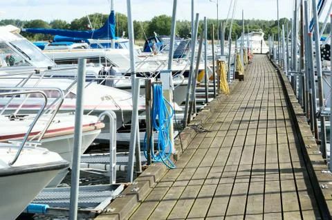Marina in summer Stock Photos