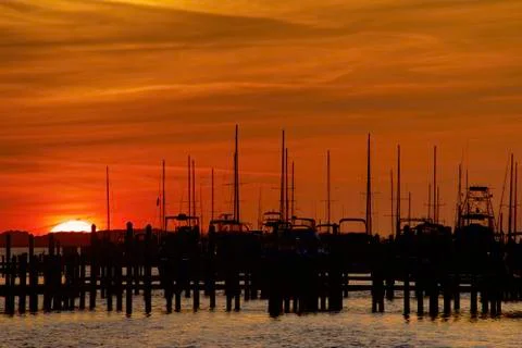 Marina Sunset 1 Stock Photos