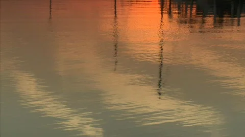 Marina sunset 2 Stock Footage 645957