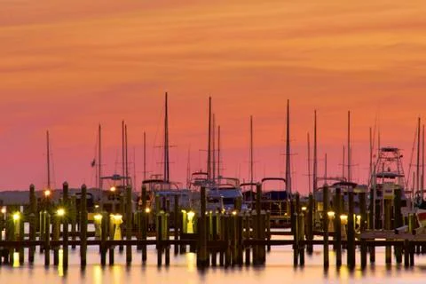 Marina Sunset 2 Stock Photos