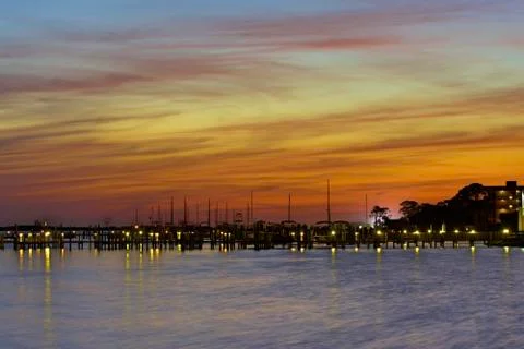 Marina Sunset 3 Stock Photos