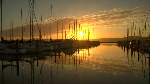 Marina at Sunset Stock-Footage 115113