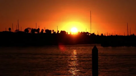 Marina Sunset Stock Footage 944400