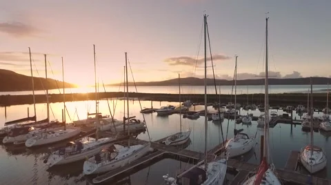 Marina Sunset 库存影片 56182269