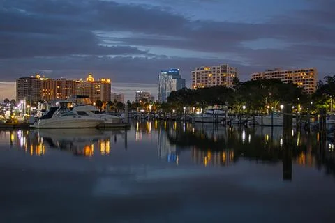 Marina twilight Foto stock