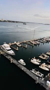 Marina view from the bridge 스톡 사진