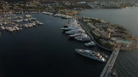 Marina view at sunset Stock Footage 164002952