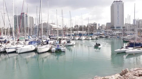 Marina yachts 9 Stock Footage 128181852