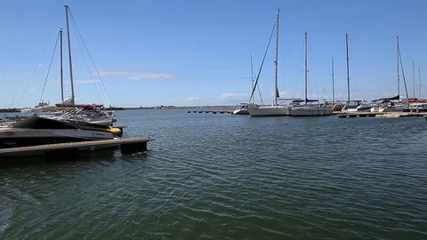Marina of Yachts Stock Footage 92894485
