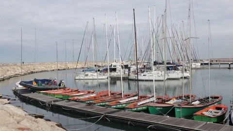 Marina yachts Stock Footage 128181644