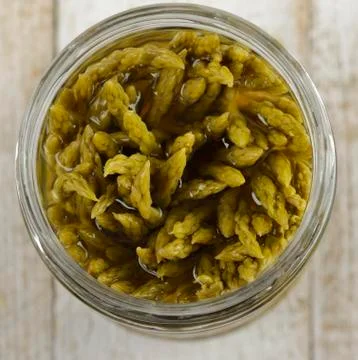 Marinated asparagus Stock Photos