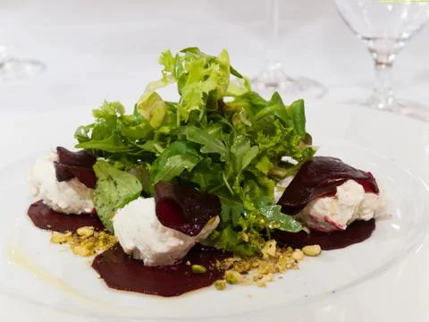 Marinated beetroot salad Stock Photos