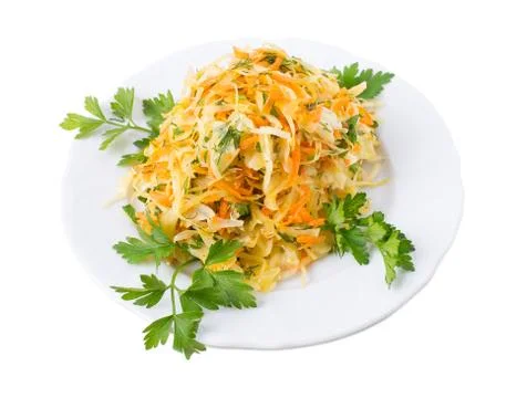 Marinated cabbage and carrots. Stock Photos