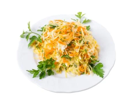 Marinated cabbage and carrots. Stock Photos