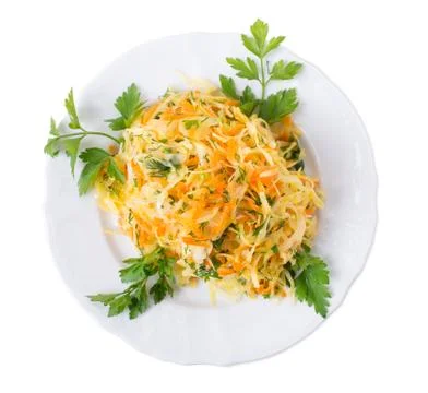 Marinated cabbage and carrots. Stock Photos