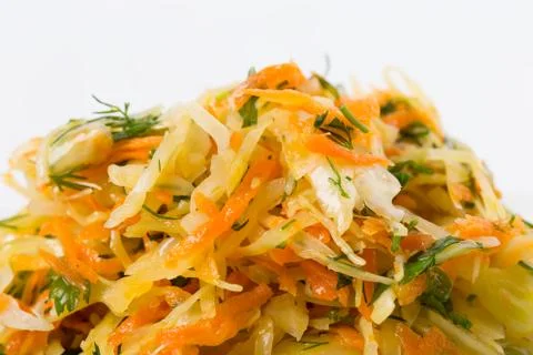 Marinated cabbage and carrots. Stock Photos