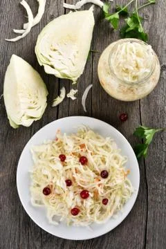 Marinated cabbage (choucroute) Stock Photos