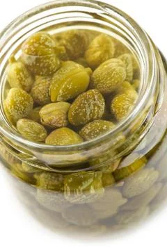 Marinated capers Stock Photos