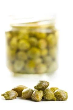 Marinated capers Stock Photos