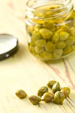 Marinated capers Stock Photos