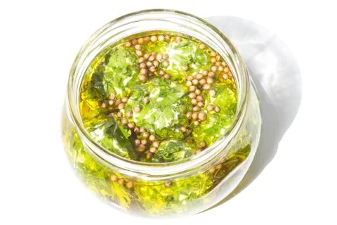 Marinated cheese Stock Photos