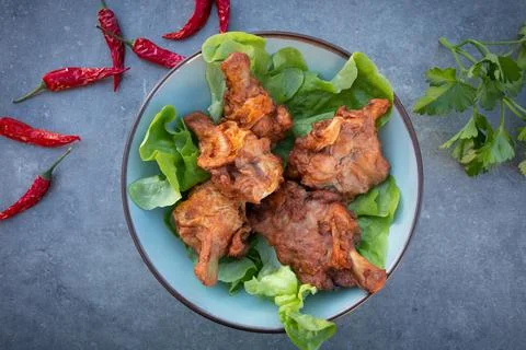 Marinated chicken breasts cooked Stock Photos
