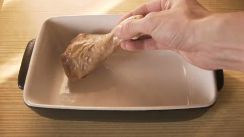 Marinated chicken legs. close-up. Stock Footage 96743455