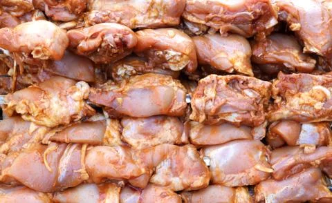 Marinated chicken Stockfoto's