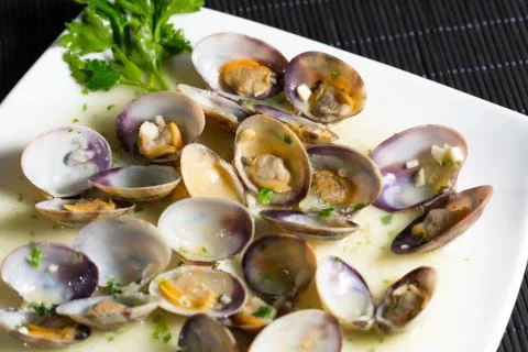 Marinated clams Foto stock