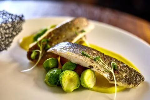 Marinated fried herring fillets. Stock Photos
