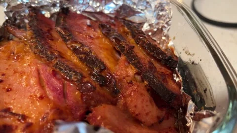 Marinated Ham with Ninja Crispi Air Fryer Stock Footage 298438993