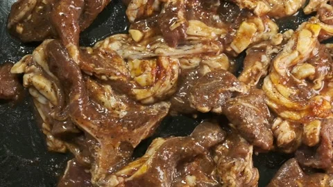 Marinated lamb Stock Footage 131536990