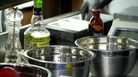 Marinated Meat Chop Video stock 131635805