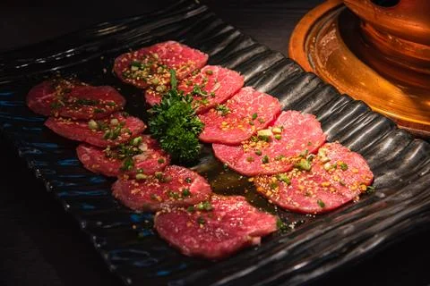 Marinated meat Foto stock