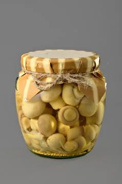 Marinated mushrooms Stock Photos