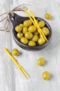 Marinated olives Stock Photos