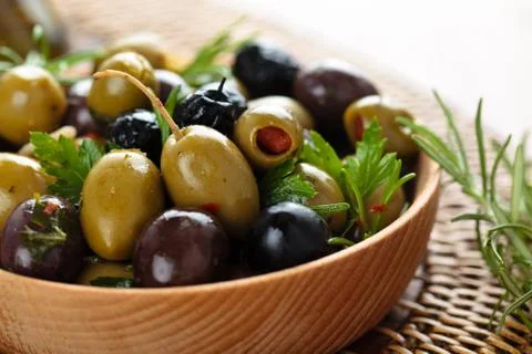 Marinated olives. Stock Photos