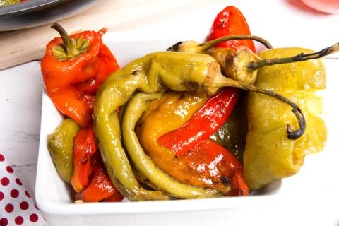 Marinated peppers Stock Photos