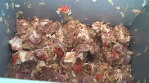 Marinated pork meat Vídeos de archivo 29862610