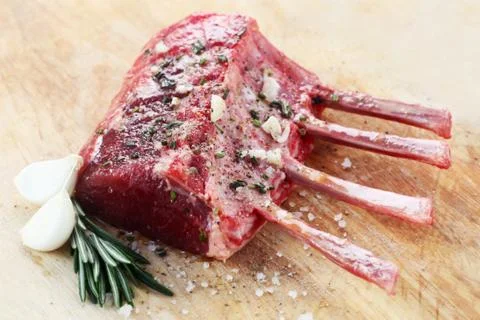 Marinated Rack Of Lamb Stock Photos