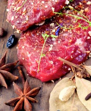 Marinated Raw Beef Stock Photos