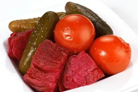 Marinated vegetables Stock Photos