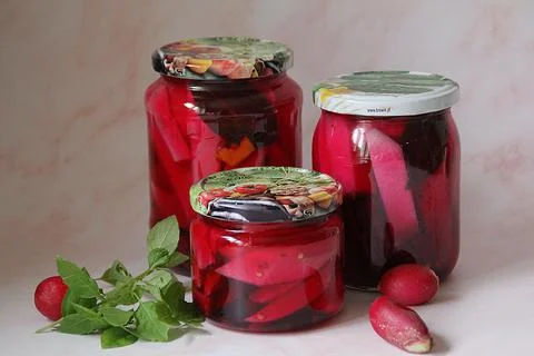 Marinated vegetables Stock Photos