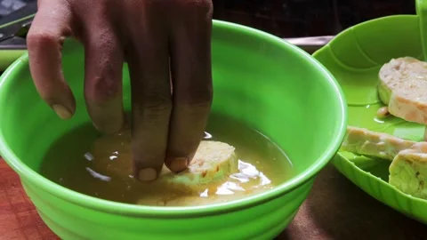 Marinating tempeh Stock Footage 342790085