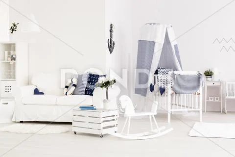 Marine baby room Stock Photos