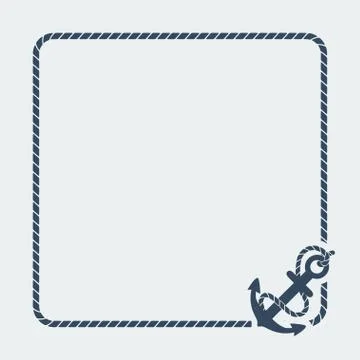 Marine background with anchor Stock-Illustration