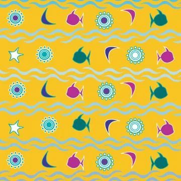 Marine background Illustrazione stock