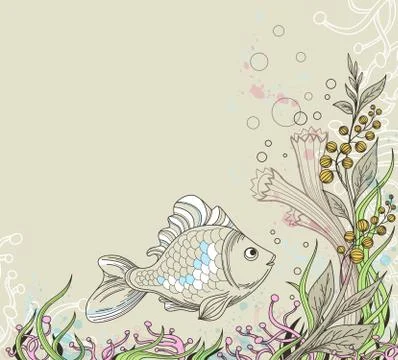 Marine background Stock Illustration